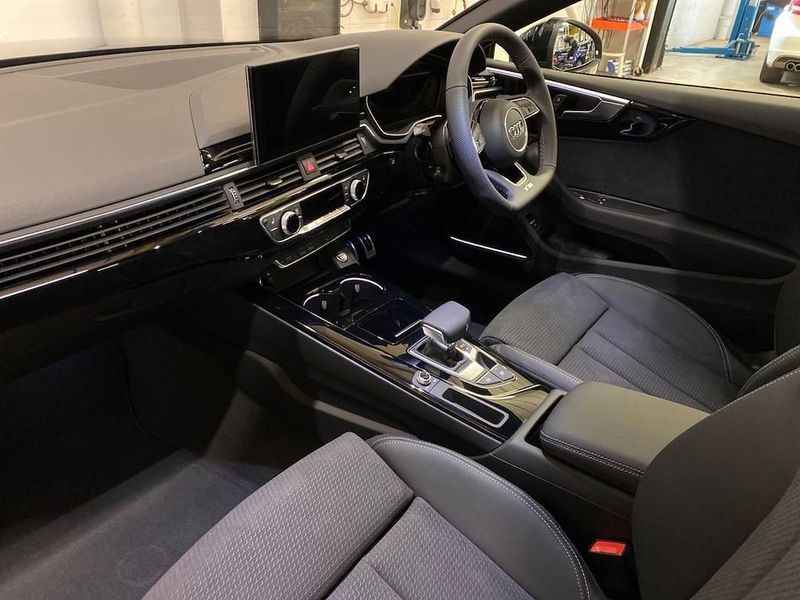 Front view of the Audi A5 available for sports car rental