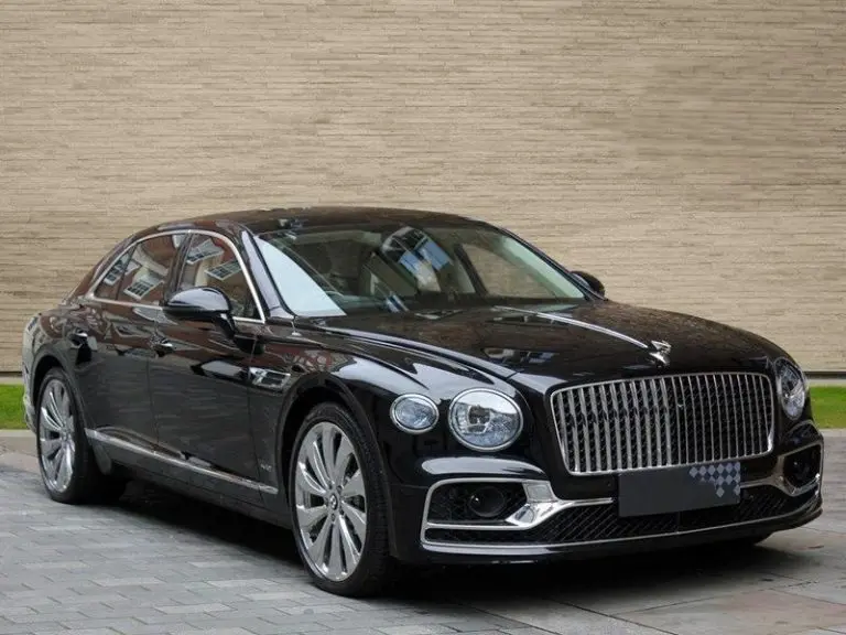 The interior of a chauffeur-driven Bentley Flying Spur hire car