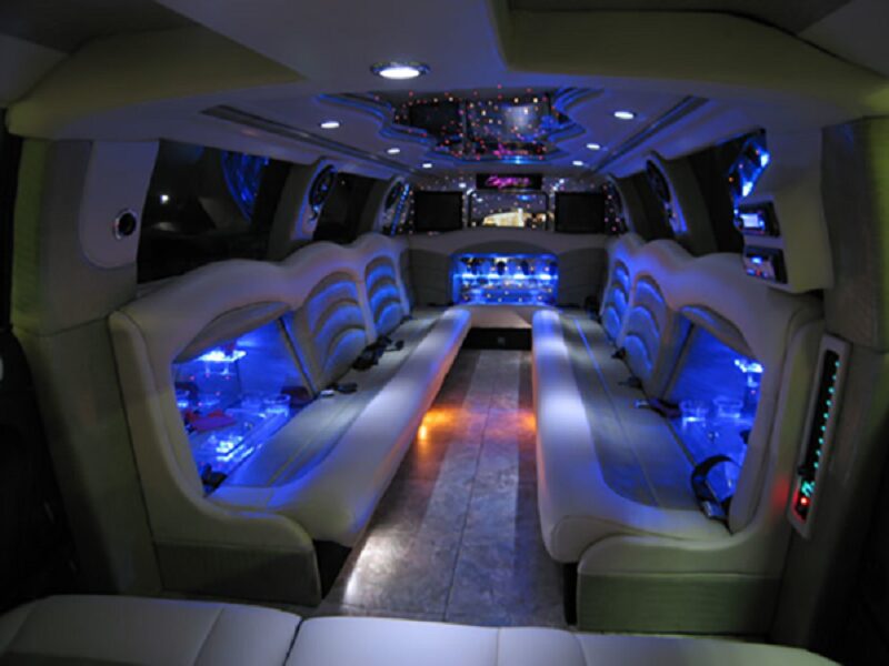 A white Porsche Cayenne Limousine available for prom hire in Essex