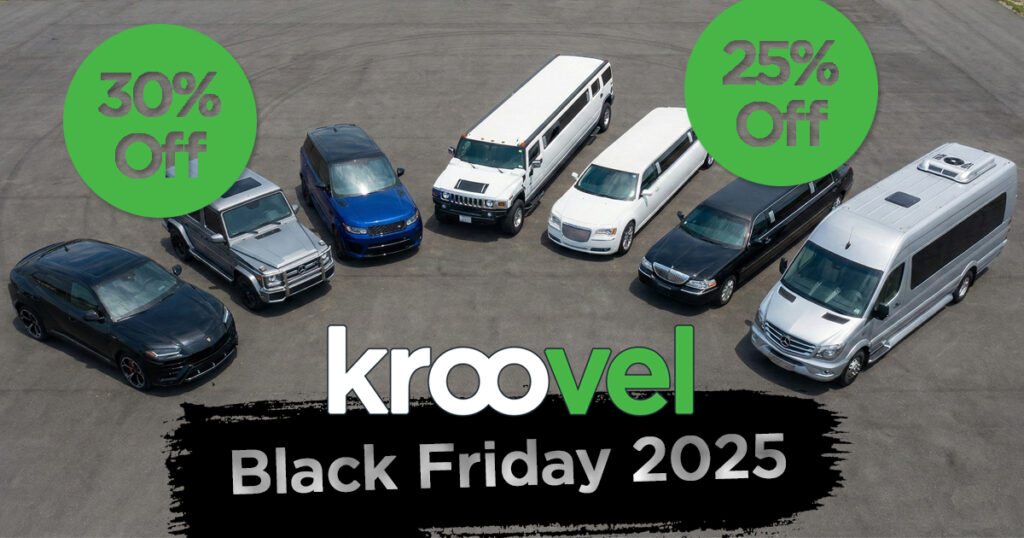 Black Friday 2025: 30% Off Lamborghini Urus, G63 & Range Rover SVR + 25% Off Limos & Party Buses